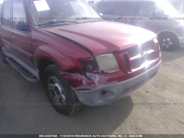 1FMZU67E72UD42942 - 2002 FORD EXPLORER SPORT TR  RED photo 6