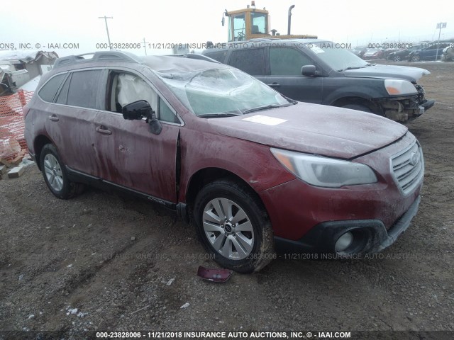 4S4BSBCC4F3231443 - 2015 SUBARU OUTBACK 2.5I PREMIUM RED photo 1