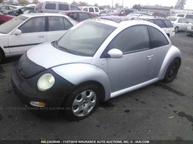 3VWCP21C42M420533 - 2002 VOLKSWAGEN NEW BEETLE GLS TDI Gümüş foto 2