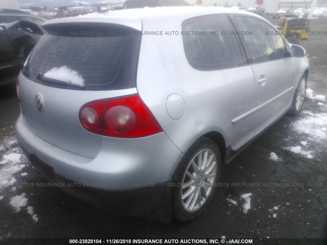 WVWFV71K66W140354 - 2006 VOLKSWAGEN NEW GTI SILVER photo 4