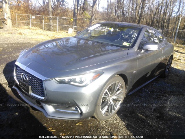 JN1EV7EK2JM341410 - 2018 INFINITI Q60 LUXE 300/SPORT 300 GRAY photo 2