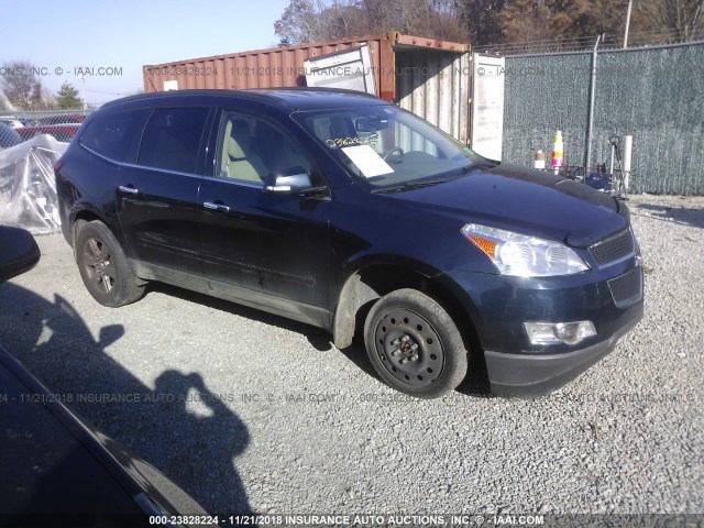 1GNKRJED8BJ367300 - 2011 CHEVROLET TRAVERSE LT Navy photo 1