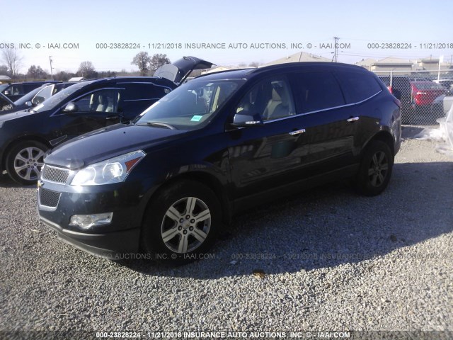 1GNKRJED8BJ367300 - 2011 CHEVROLET TRAVERSE LT Navy photo 2