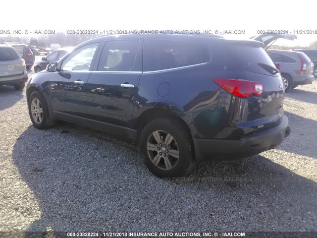 1GNKRJED8BJ367300 - 2011 CHEVROLET TRAVERSE LT Navy photo 3