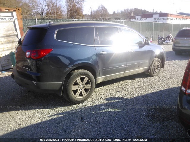 1GNKRJED8BJ367300 - 2011 CHEVROLET TRAVERSE LT Navy photo 4