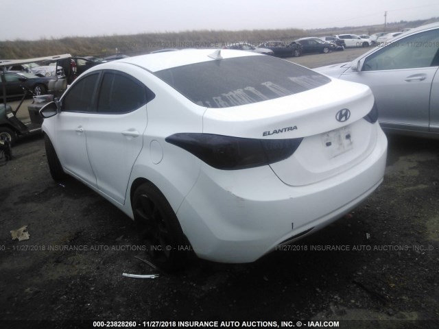 5NPDH4AEXDH428615 - 2013 HYUNDAI ELANTRA GLS/LIMITED WHITE photo 3