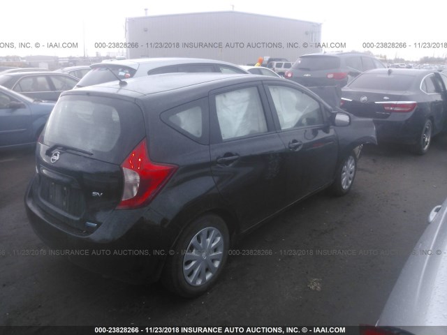 3N1CE2CP7EL407877 - 2014 NISSAN VERSA NOTE S/S PLUS/SV/SL BLACK photo 4