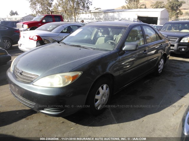 4T1BE32K24U311238 - 2004 TOYOTA CAMRY LE/XLE/SE GREEN photo 2