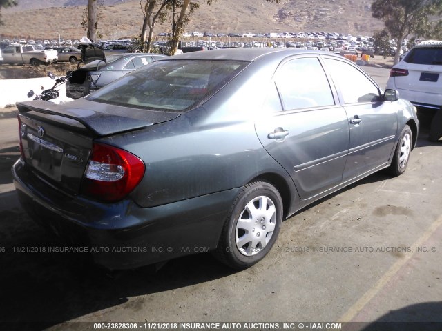 4T1BE32K24U311238 - 2004 TOYOTA CAMRY LE/XLE/SE GREEN photo 4