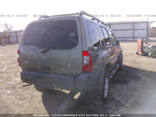 5N1ED28T01C598798 - 2001 NISSAN XTERRA XE/SE GOLD photo 4