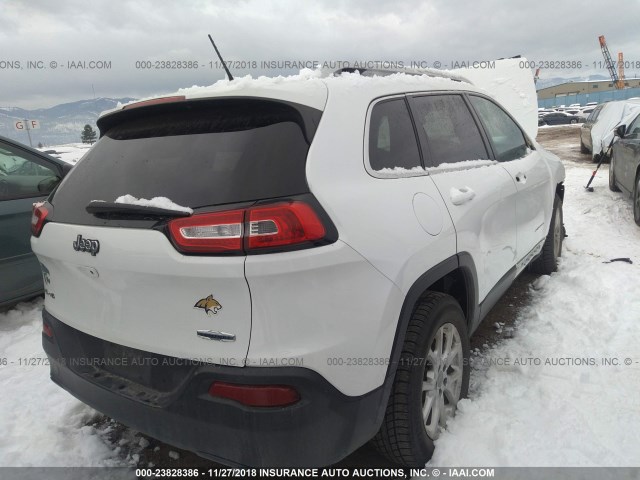 1C4PJMCB2FW613131 - 2015 JEEP CHEROKEE LATITUDE WHITE photo 4