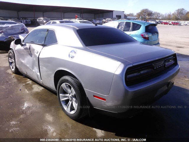 2C3CDZAG3HH540715 - 2017 DODGE CHALLENGER SXT SILVER photo 3