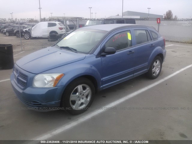 1B3HB48BX7D323325 - 2007 DODGE CALIBER SXT BLUE photo 2