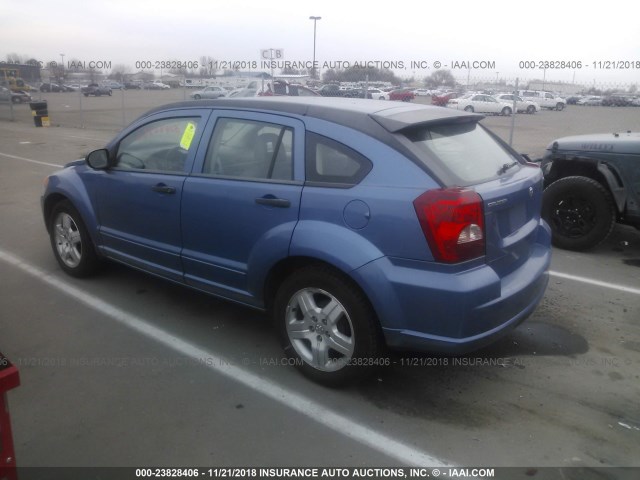 1B3HB48BX7D323325 - 2007 DODGE CALIBER SXT BLUE photo 3