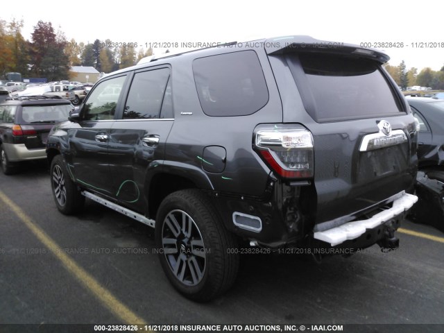 JTEBU5JR8J5513648 - 2018 TOYOTA 4RUNNER SR5 PREM/LTDL/TRAIL/TRD Szary zdjęcie 3