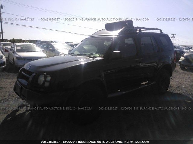 5N1ED28Y92C562878 - 2002 NISSAN XTERRA XE/SE BLACK photo 2