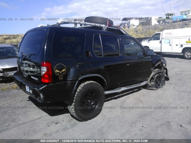 5N1ED28Y92C562878 - 2002 NISSAN XTERRA XE/SE BLACK photo 4