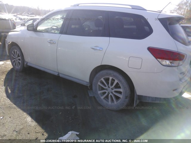 5N1AR2MMXEC730227 - 2014 NISSAN PATHFINDER S/SV/SL/PLATINUM WHITE photo 3