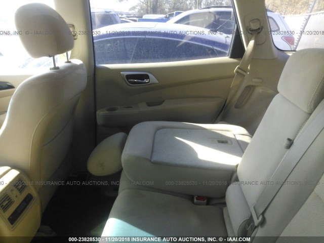 5N1AR2MMXEC730227 - 2014 NISSAN PATHFINDER S/SV/SL/PLATINUM WHITE photo 8