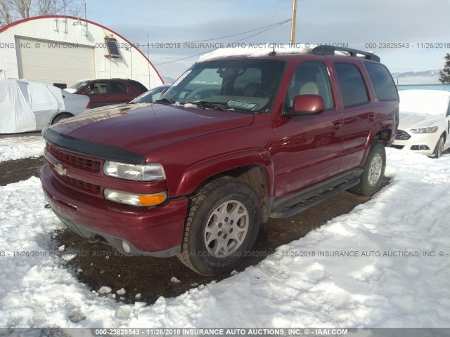 1GNEK13Z24R174709 - 2004 CHEVROLET TAHOE K1500 MAROON photo 2