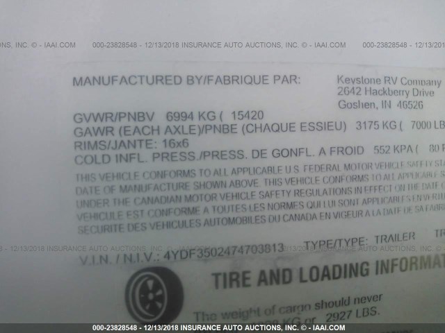 4YDF3502474703813 - 2007 KEYSTONE MONTANA WHITE photo 9