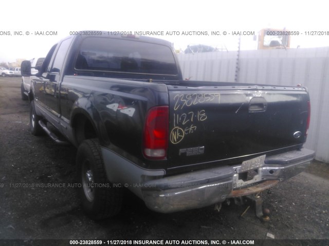 1FTNW21FXXED60652 - 1999 FORD F250 SUPER DUTY Dark Blue photo 3