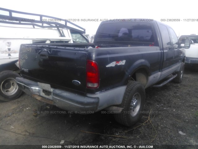 1FTNW21FXXED60652 - 1999 FORD F250 SUPER DUTY Dark Blue photo 4