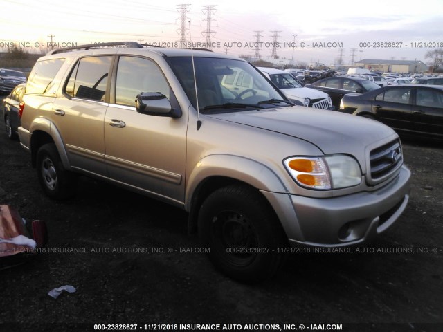 5TDBT44A71S021761 - 2001 TOYOTA SEQUOIA SR5 GOLD photo 1