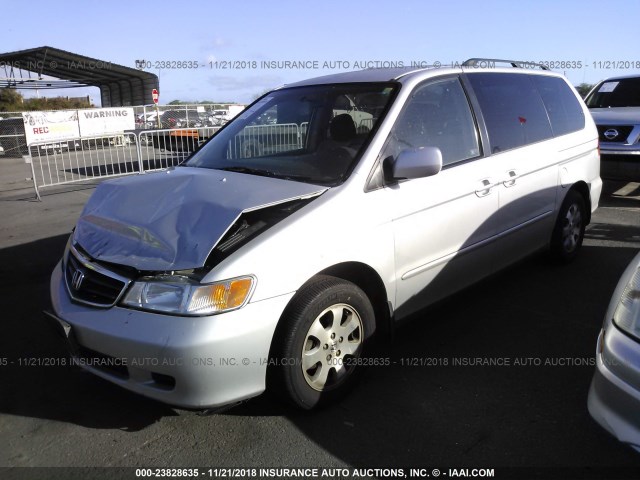 5FNRL18994B001243 - 2004 HONDA ODYSSEY EXL SILVER photo 2