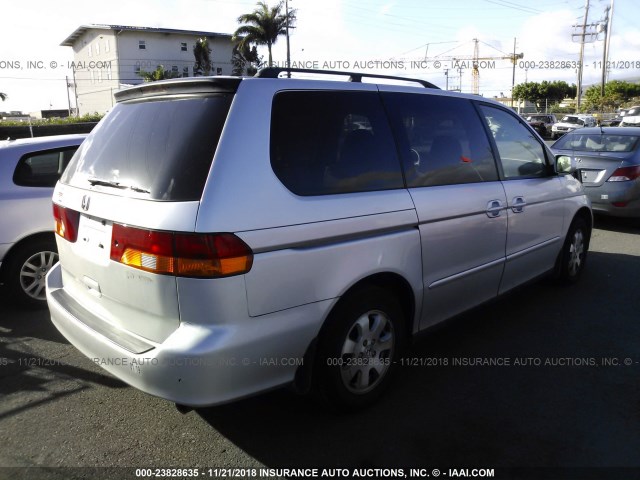 5FNRL18994B001243 - 2004 HONDA ODYSSEY EXL SILVER photo 4