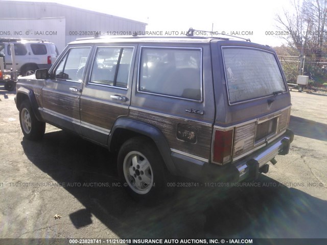 1JCMR7549HT025810 - 1987 JEEP WAGONEER LIMITED GRAY photo 3