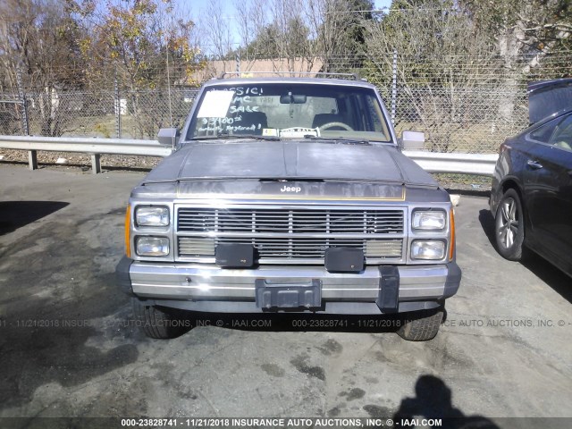 1JCMR7549HT025810 - 1987 JEEP WAGONEER LIMITED GRAY photo 6