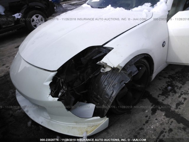 JN1AZ34D56M306429 - 2006 NISSAN 350Z COUPE WHITE photo 6