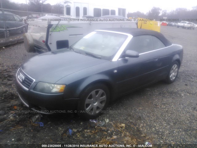 WAUAC48H34K018061 - 2004 AUDI A4 1.8 CABRIOLET BLUE photo 2