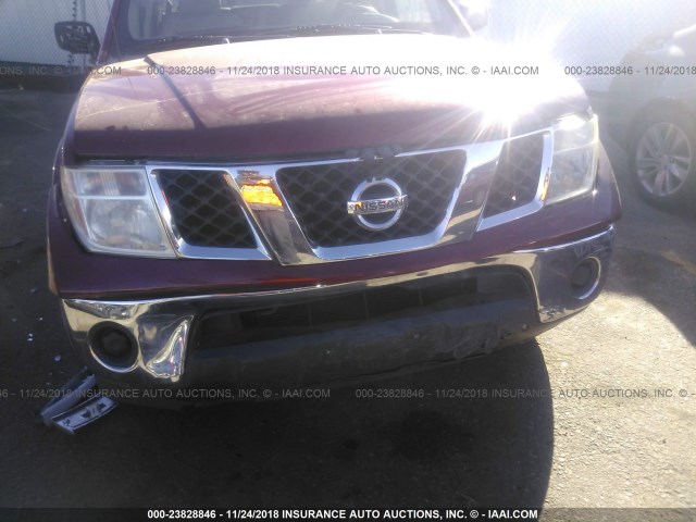 1N6AD09W07C449393 - 2007 NISSAN FRONTIER CREW CAB LE/SE/OFF ROAD RED photo 6