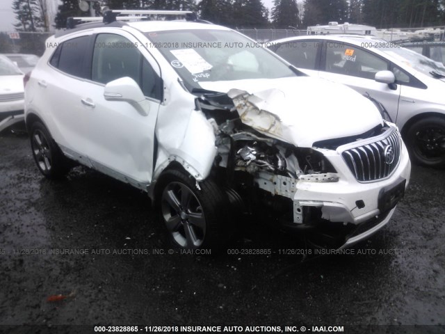 KL4CJASBXEB587814 - 2014 BUICK ENCORE WHITE photo 1