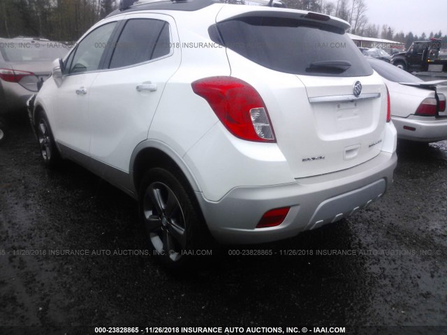 KL4CJASBXEB587814 - 2014 BUICK ENCORE WHITE photo 3