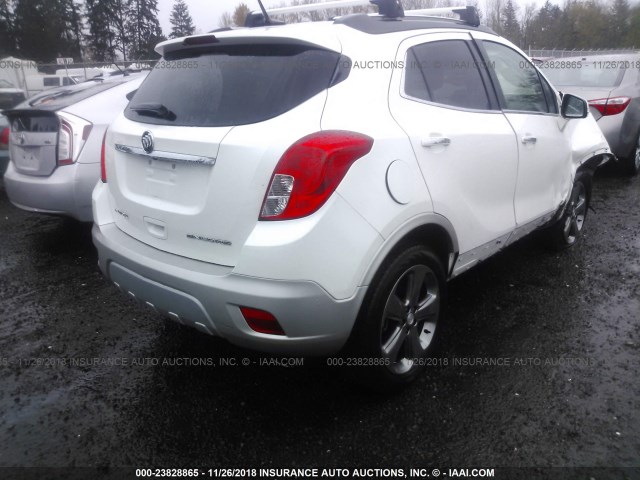 KL4CJASBXEB587814 - 2014 BUICK ENCORE WHITE photo 4