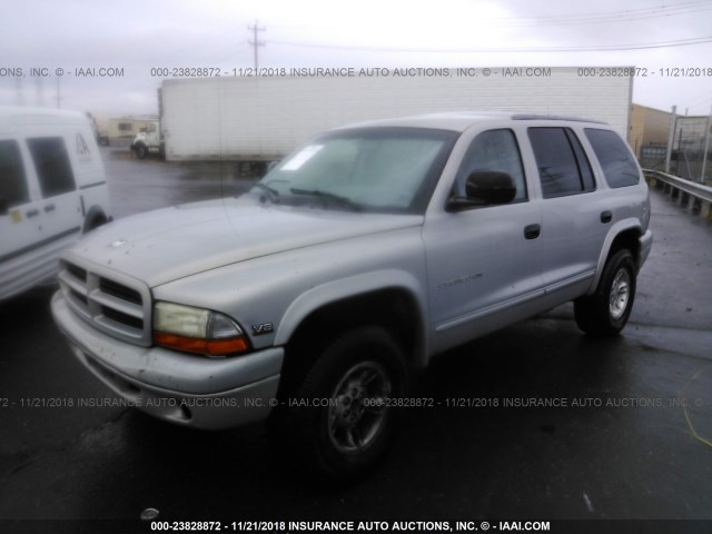 1B4HS28Z0XF591723 - 1999 DODGE DURANGO SILVER photo 2