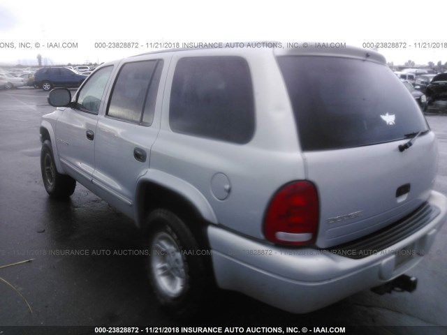 1B4HS28Z0XF591723 - 1999 DODGE DURANGO SILVER photo 3