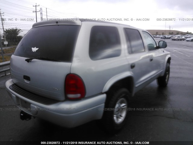 1B4HS28Z0XF591723 - 1999 DODGE DURANGO SILVER photo 4