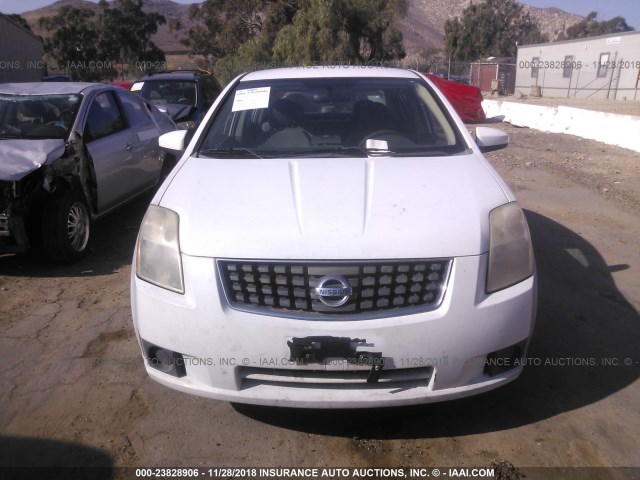 3N1AB61E47L669173 - 2007 NISSAN SENTRA 2.0/2.0S/2.0SL WHITE photo 6