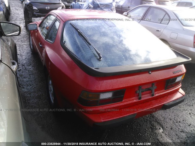 WP0AB0942HN474759 - 1987 PORSCHE 944 RED photo 3