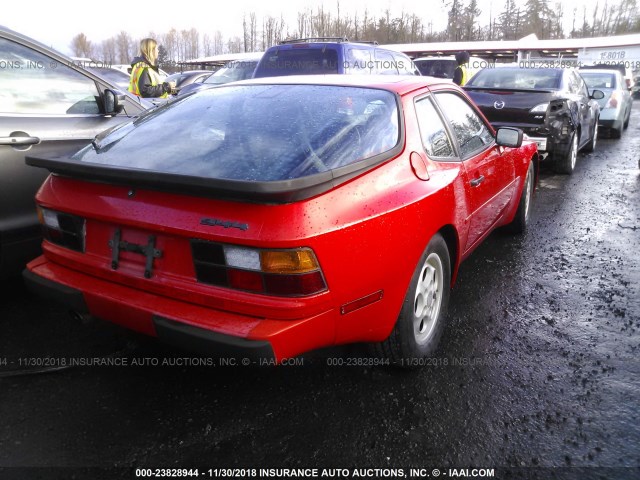 WP0AB0942HN474759 - 1987 PORSCHE 944 RED photo 4