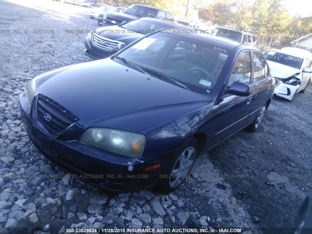 KMHDN46D55U946790 - 2005 HYUNDAI ELANTRA GLS/GT BLUE photo 2