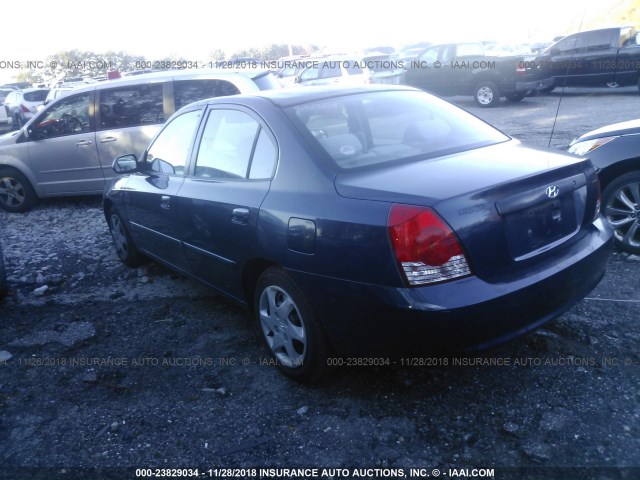 KMHDN46D55U946790 - 2005 HYUNDAI ELANTRA GLS/GT BLUE photo 3