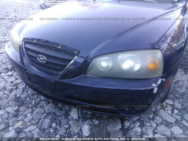 KMHDN46D55U946790 - 2005 HYUNDAI ELANTRA GLS/GT BLUE photo 6