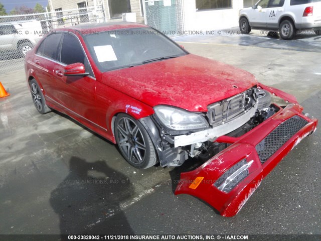 WDDGF4HB4DR283634 - 2013 MERCEDES-BENZ C 250 RED photo 1