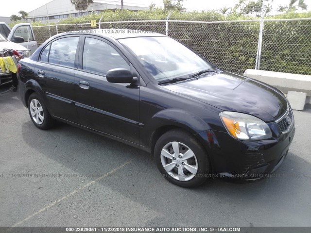 KNADH4A30B6960264 - 2011 KIA RIO LX/SX BLACK photo 1