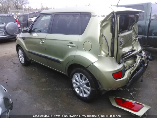 KNDJT2A61D7513765 - 2013 KIA SOUL +/!/SPORT GREEN photo 3